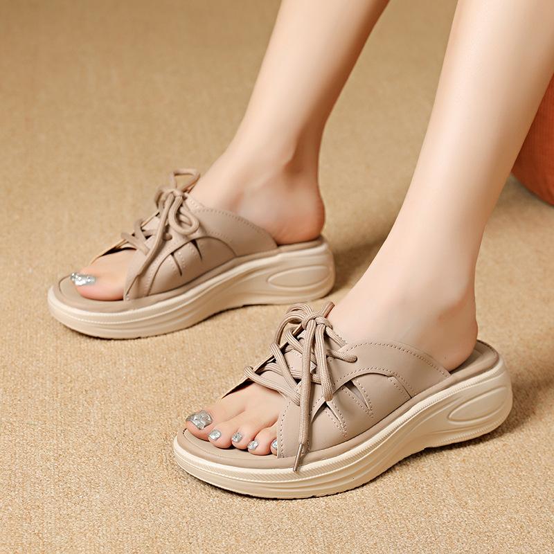 New Style Plus-size Slippers, Women's Shoes, Platform Heels, Thick-soled Shoes, Sandals