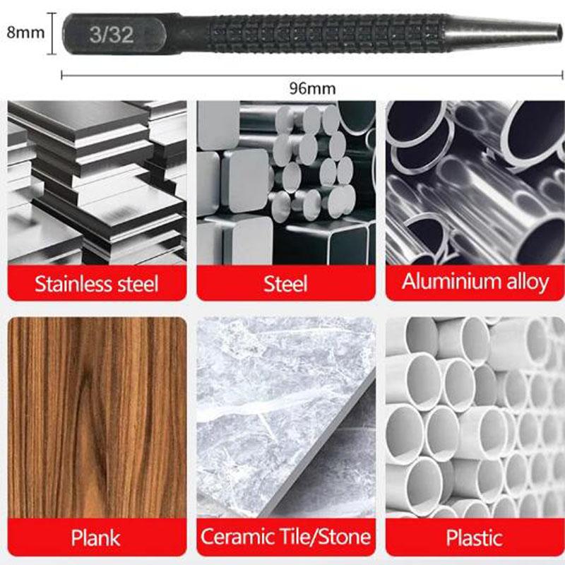 Non-Slip Center Punch Metal Wood Marking Drilling Tool High Hardness Carbon Steel Automatic Punch For Wood Drilling Tools