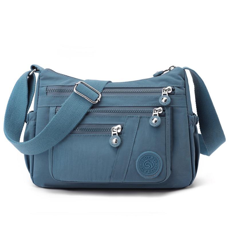 Herbst neue Generation Drucketikett Damen Schrägbandtasche Nylon Mittel- und Altermuttertasche Damen Schultertasche