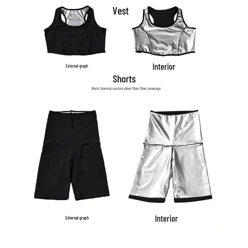 Women's Sauna Sweat Suit: High Waist Sweat Pants for Running, Exercise, Body Shaping, Plus Size Fitness, Fat Burning