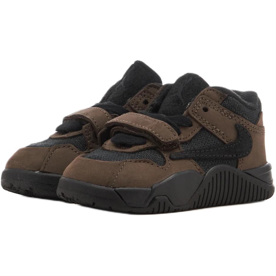 New Travis Scott x Jordan Jumpman Jack Anti-Slip Wear-Resistant Low-Top Toddler Shoes Black Brown Infant And Toddler FJ2852-204