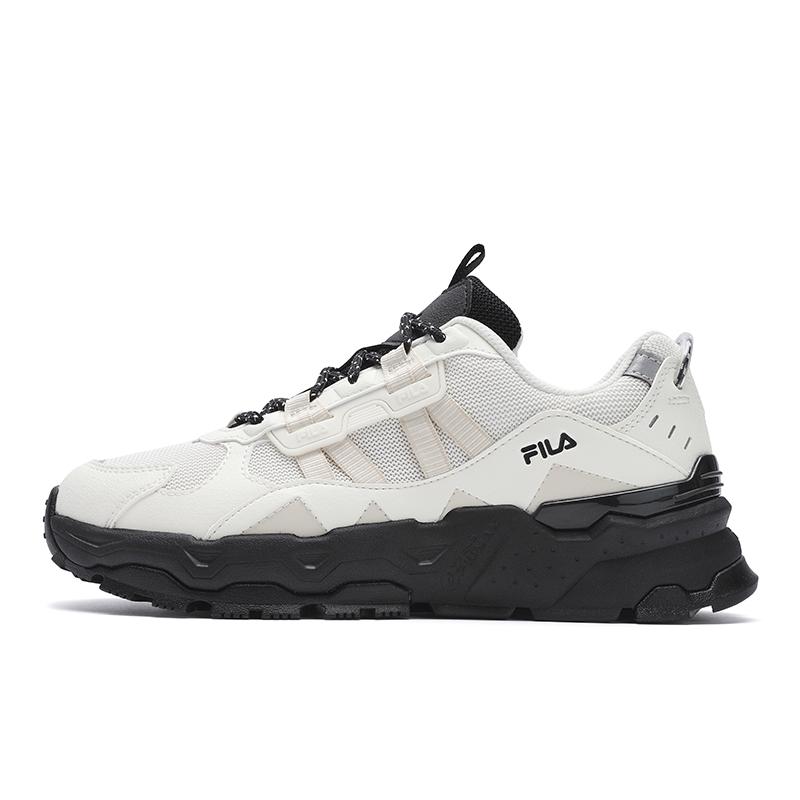New FILA Trek 1S Abrasion Resistant, Breathable, Lightweight Low top Running Shoes Women's White Black F12W522128FGB