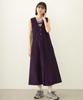 Milkfed Women's Corduroy Jumper Skirt Casual Dress in Purple