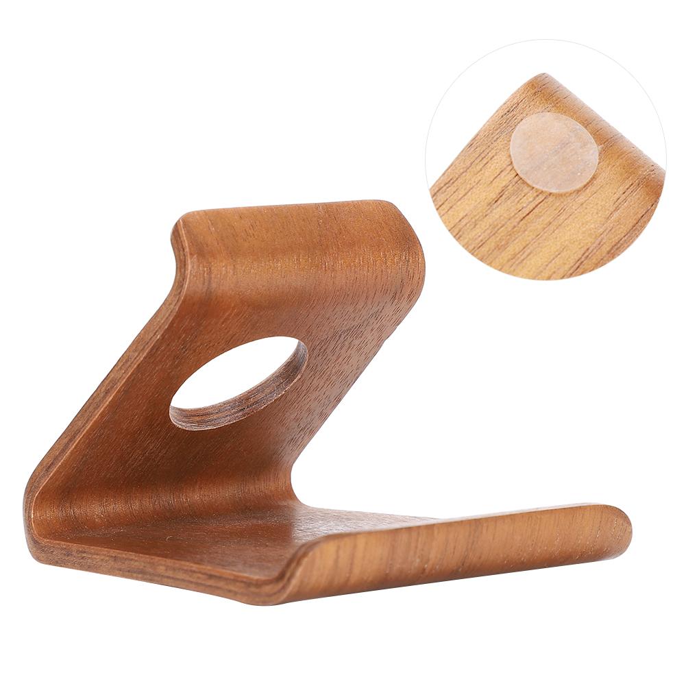 Portable Mobile Phone Stand Desktop Bedside Tablet Computer for iPads Stand Wooden(Nutbrown )