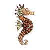 Trendy Seahorse Pin Exquisite Alloy Design Essential Fashion Accessory Elegant Seahorse Pin Decoration For Ladies