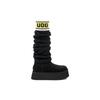 New UGG Classic Sweater Letter Tall Boot Black Women's 1144044-BLK