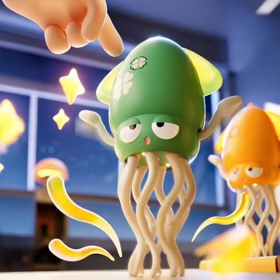 Electric Dancing Octopus Toy with LED Lights Music Smart Obstacle Avoidance Auto-Wiggling