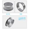 TiCoast Straight Pipe Flange Metal Zinc Plated Duct Connector Flange for Ventilation System Plumbing Components Silver (TZ-150mm)