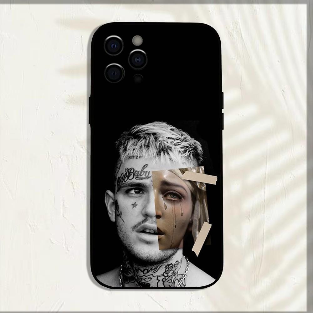 Rapper L-LIL Peep Handyhülle Für iPhone 16,15,14,13,12,11,Pro,X,XS,Max,XR,Plus,Mini Weiche Schwarze Hülle