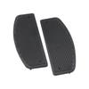 Ribbed Motorcycle Floorboard Pads, Hard Rubber Front Replacement Inserts, D-Shape Pair In Black, Left Right Pads, 30cm/11.8inch X 10.5cm/4.1inch