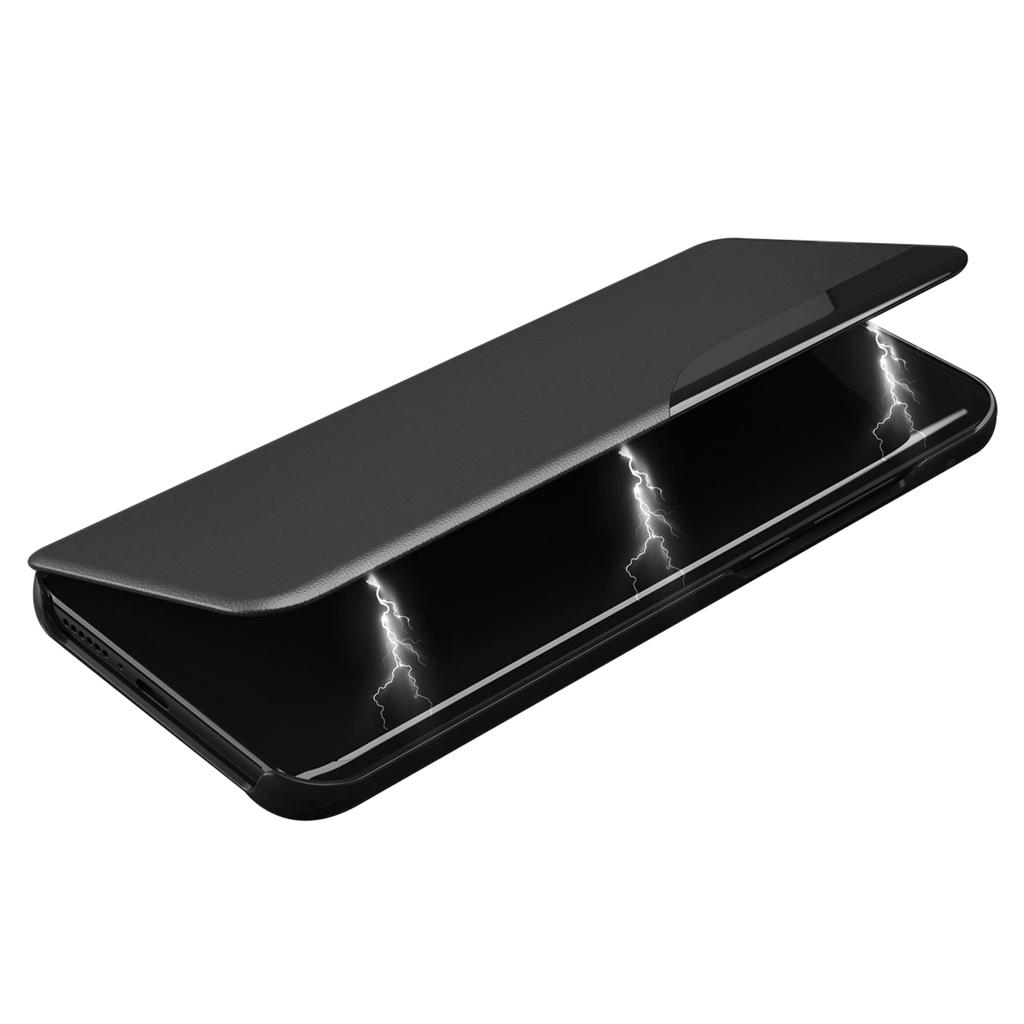 For Samsung Galaxy A54 5G Telefondeksel Klarvisningsvindu Ripesikkert Flip Lær Telefondeksel med Støtte