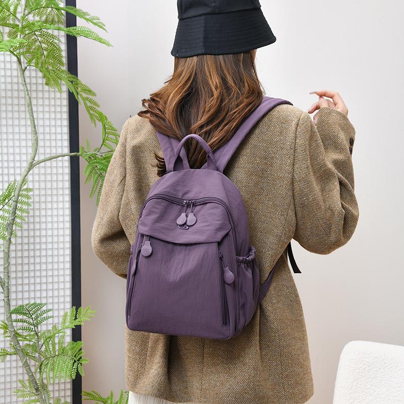 Compact Lightweight Backpack with Multiple Pockets and Front Flap Design for Daily Use and Travel