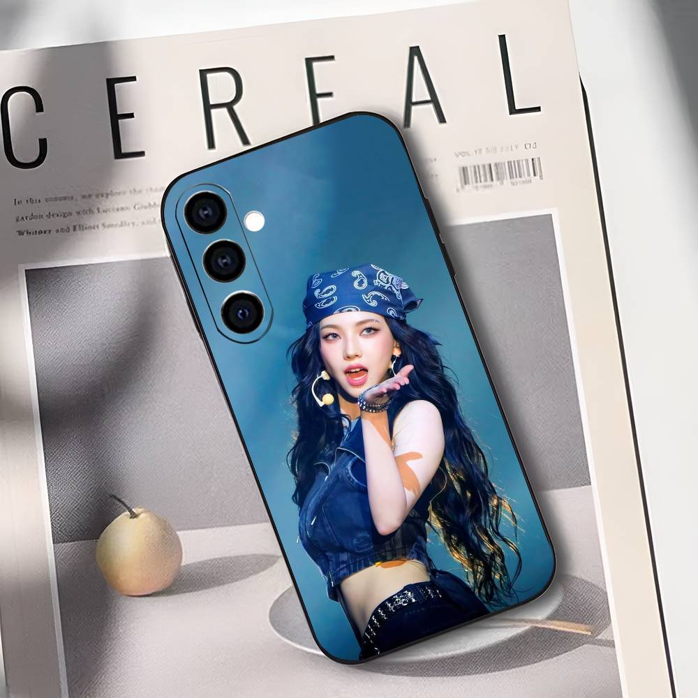 K-Karina A-AespaS Phone Case For Samsung Galaxy A73,A72,A71,A70,A53,A52,A51,Soft Silicone Black Cover