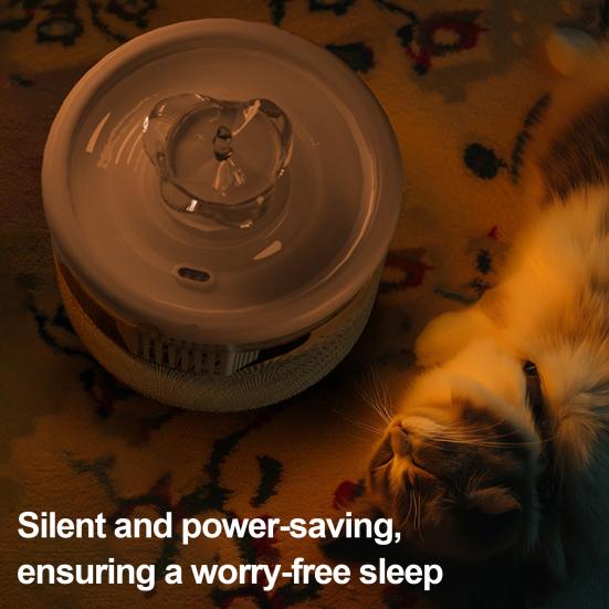 

1,5 л котячий фонтанчик для води, автоматичний питний фонтанчик для домашніх тварин, тихий диспенсер для води для домашніх тварин з прозорим баком для котів і собак помаранчевий