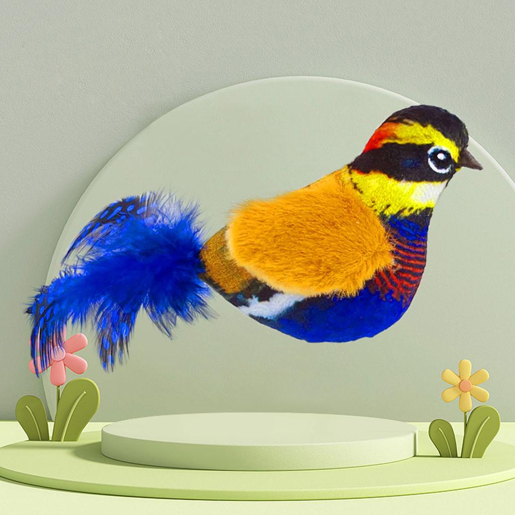 Cat Interactive Toy Simulation Birds Shape Cat Toy Funny Teasing Cute Cat Toy Indoor Cute Toy with Realistic Bird Sounds