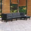 Day and Night - Day and Night Garden Furniture 5 Pieces with Black Pine Wood Cushions
