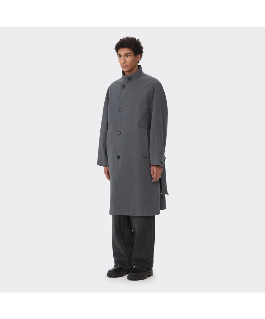 Customellow Gray Highneck Trench Coat Cwcas26111Gyx
