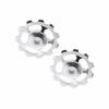 2PCS 11T Bike Rear Derailleur Pulley Aluminum Alloy CNC Bicycle Derailleur Guide Wheel Multicolor Guide Wheel for Bicycle Use