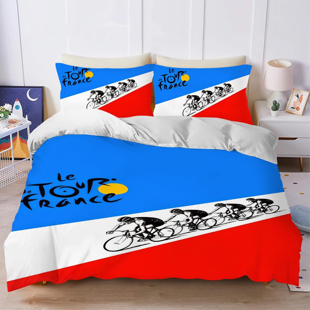 

Tournament Tour of F-France Duvet Cover Set Soft Wash Bed 3 Piece Summer Comfortable Student Dormitory Home Baby Bedding Best (135x200cm)