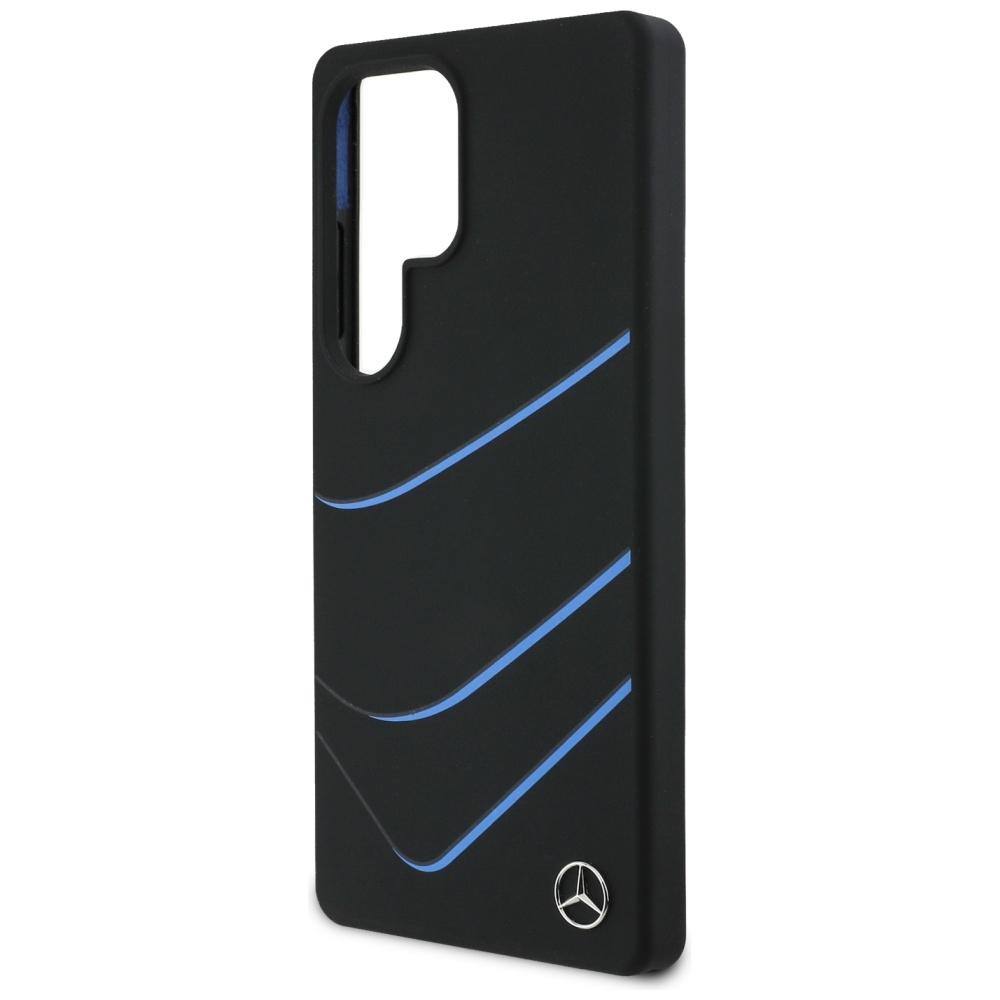 Mercedes Case Silicone Contrasted Curves Magsafe For Samsung Galaxy S25 Ultra Black
