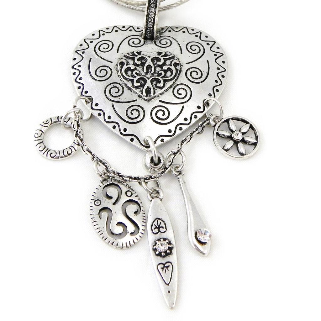 Les Trésors De Lily [H0562] - Collier Créateur 'Kilimanjaro' argenté