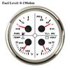 ELING 85mm 4 In 1 Multifunction Meter Oil Pressure 5Bar 10Bar 80PSI Water Temperature Oil Level 8-16V Voltmeter for Cars Ships