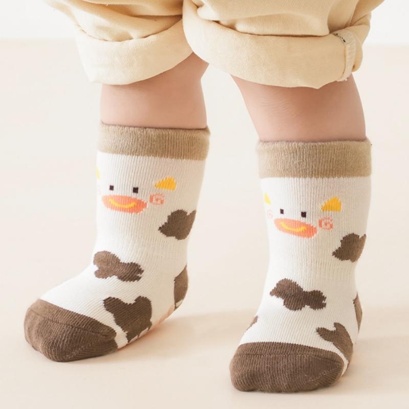 Baby Anti Slip Floor Sock Newborn Footwear Spring Autumn Middle Tube Sock Boy Girl Soft Cotton Cartoon Socks Kids Cartoon Sock
