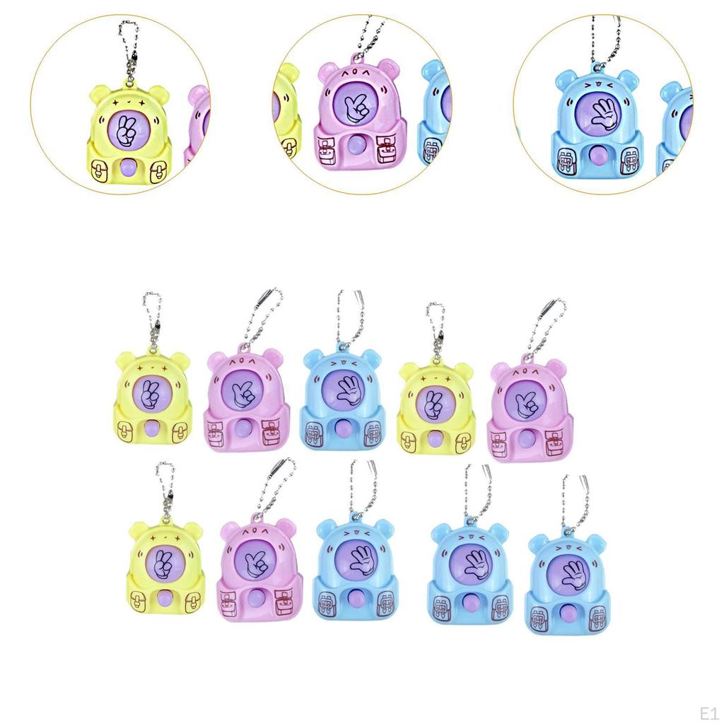 10x Nůžky Kámen Papír Hádání Boxovací Hračka Příslušenství Rekvizity Kreslená Hra Mini