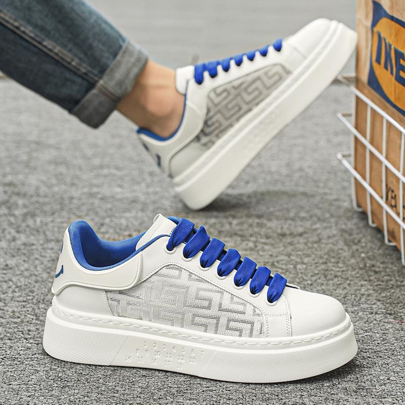 2024 Nuove Scarpe Sportive da Uomo Traspiranti con Lacci Resistenti all'Usura e Comode Scarpe da Skate Personalizzate con Faccina Sorridente Scarpe Casual