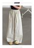Girls' 2026 New Summer Korean Edition Elastic Waist Wide Leg Pants Cotton Thin Casual Pants Relaxing Air Ball Pants