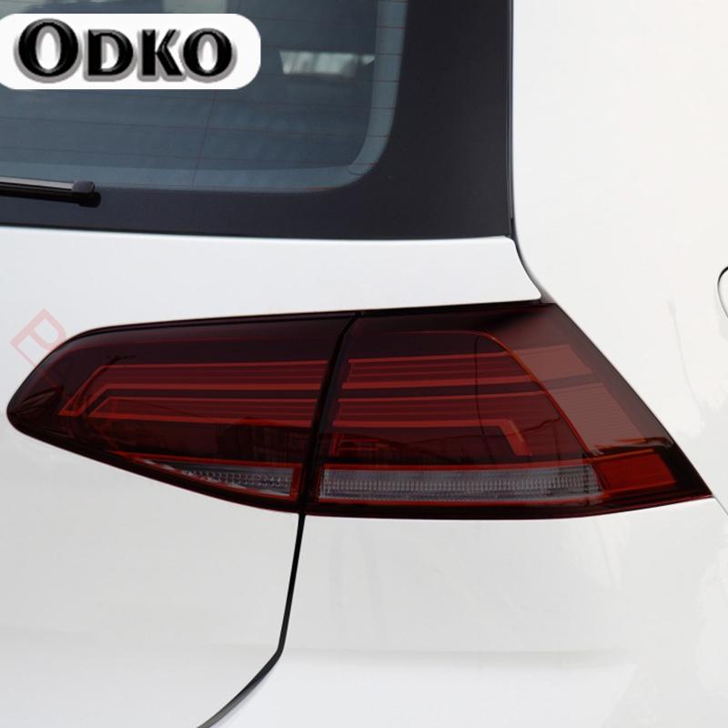 TPU Car Headlights Taillights Black Protective Film Transparent Sticker Refit For Volkswagen VW Golf 7 8 MK7 MK7.5 MK8 2014-