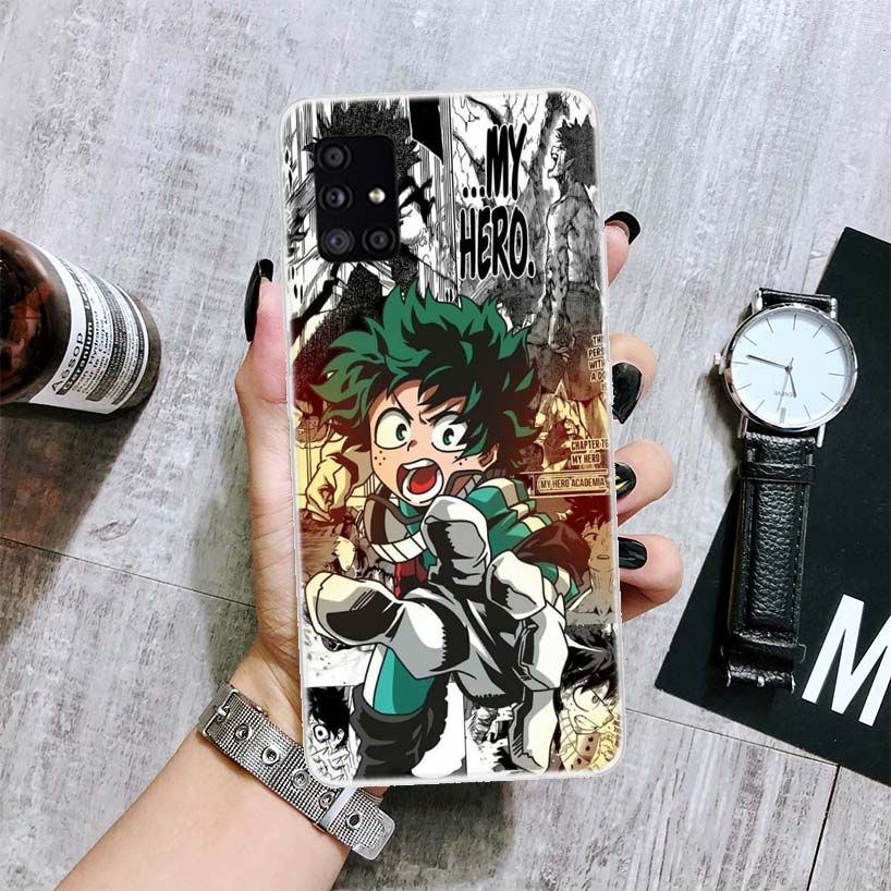 My Hero Academia Deku Phone Case For Samsung Galaxy A12 A22 A32 A42 A52 A72 A51 A71 5G A41 A31 A21 A02S M12 M21 M31 M30S Fundas