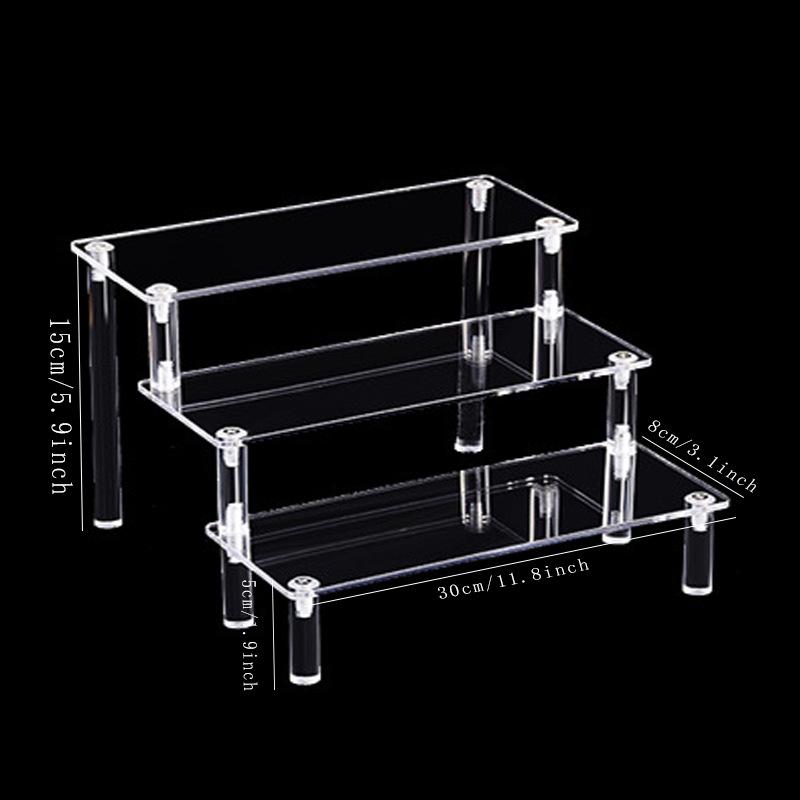 Acrylic Multi-layer Trapezoidal Display Stand for Figures & Jewelry