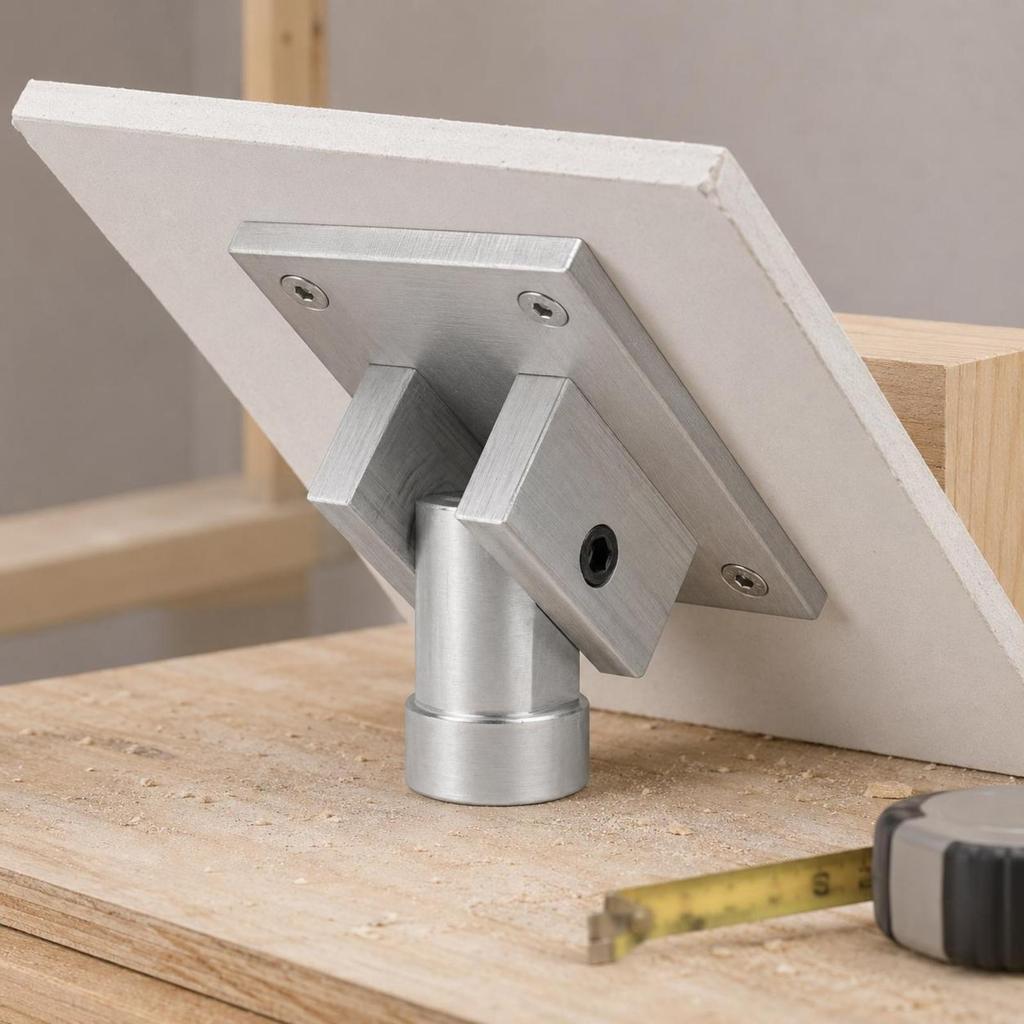 Steel Pole Top Mount Slanted Socket Dance Rectangular Base Plate