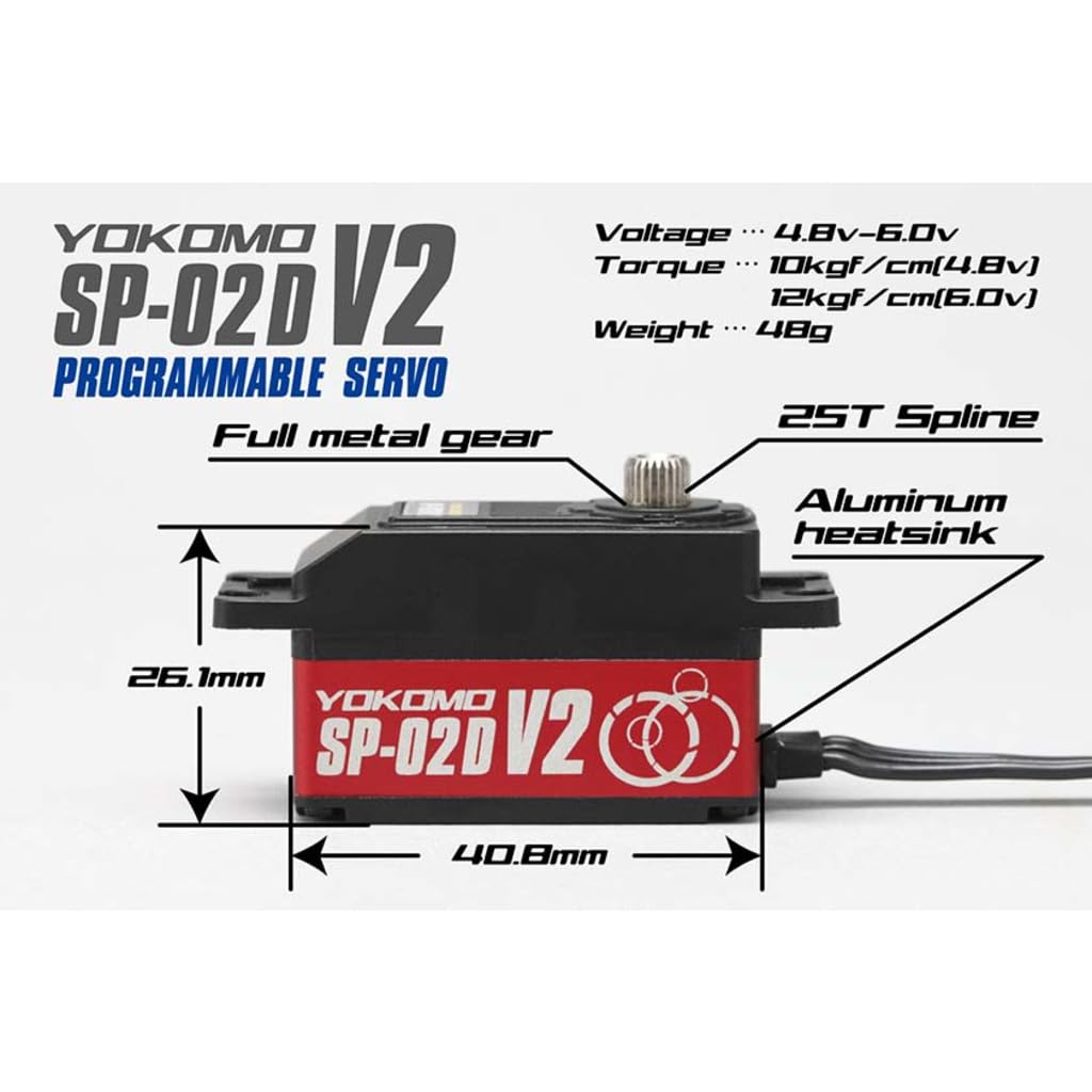 Digital steering servo SP-02DV2 (red)