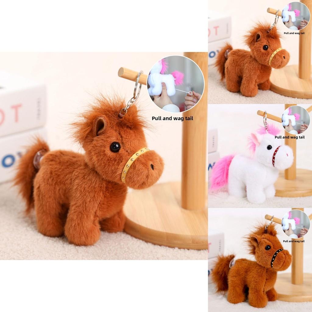 Animal Plush Doll Keyring With Pp Cotton Filling For Girls And Kids