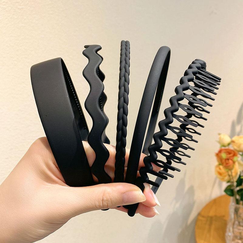 Matte Finish Toothed Headband for Women - Non-Slip Hair Band for Face Wash, Skincare & Crushed Hair Styling, Summer Essential