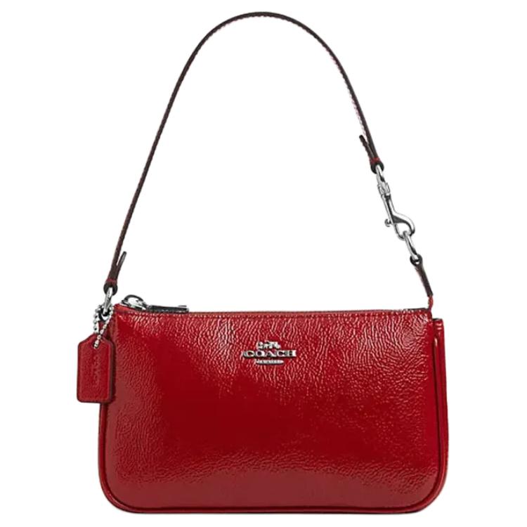 

Coach Nolita 19 Logo Zip Closure Leather Tote Shoulder Bag Small Women bags Red CW408-SVRD Basic Set (Bag+Dust Bag)