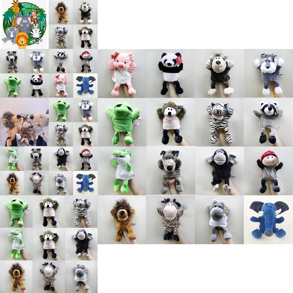 Interactive Animal Plush Toys Cartoon Hand Puppets For Early Learning