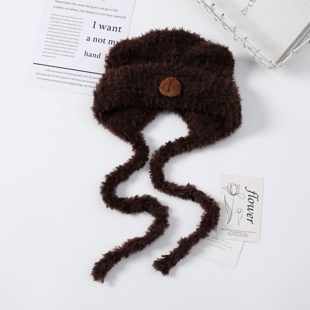 Kawaii Capybara Pullover Hat Cartoon Woolen Hat Casual Warm Cap Cycling