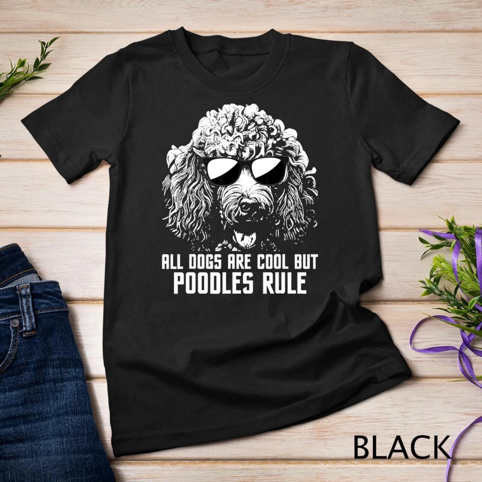 Все собаки крутые, но пудели рулят Футболка для владельца щенка и любителя собак S чёрный