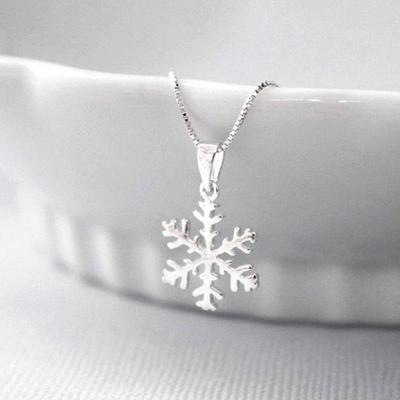 Cao Shi Japans-Koreaans Sneeuwvlok Hanger Ketting - Elegante Kerst Sleutelbeen Sieraden voor Vrouwen