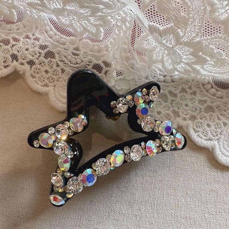 

Новая модная заколка для волос из пятизвездочного кристалла высокого класса, элегантная заколка-акула для женщин