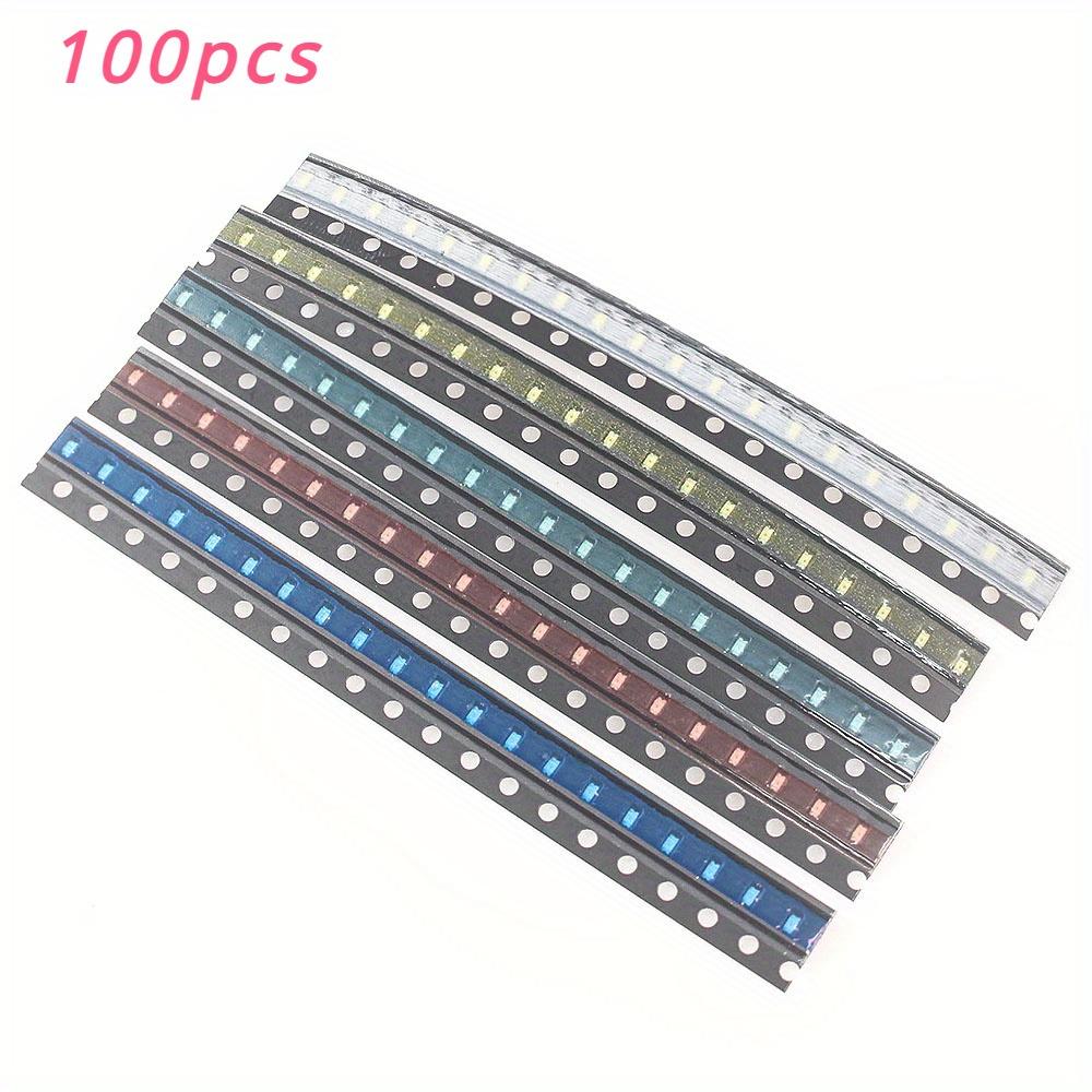 100pcs/set 0603 0805 1206 1210 5050 5730 SMD LED Kit Miniature LED Red White Yellow Green Blue Light Emitting Diode