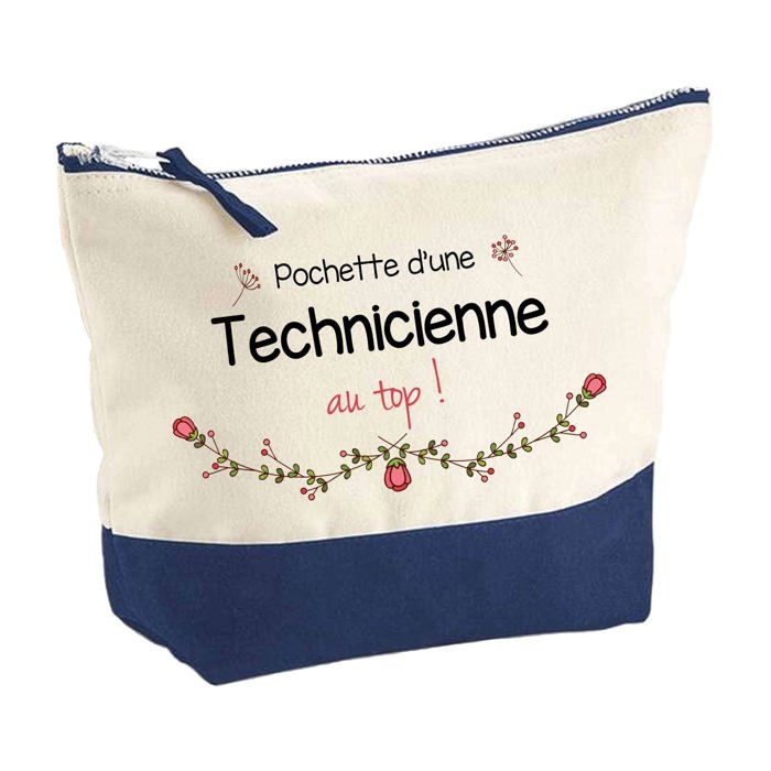 Trousse de maquillage - PLANETEE - Technicienne au Top - Grand format - Coton - Impression HD