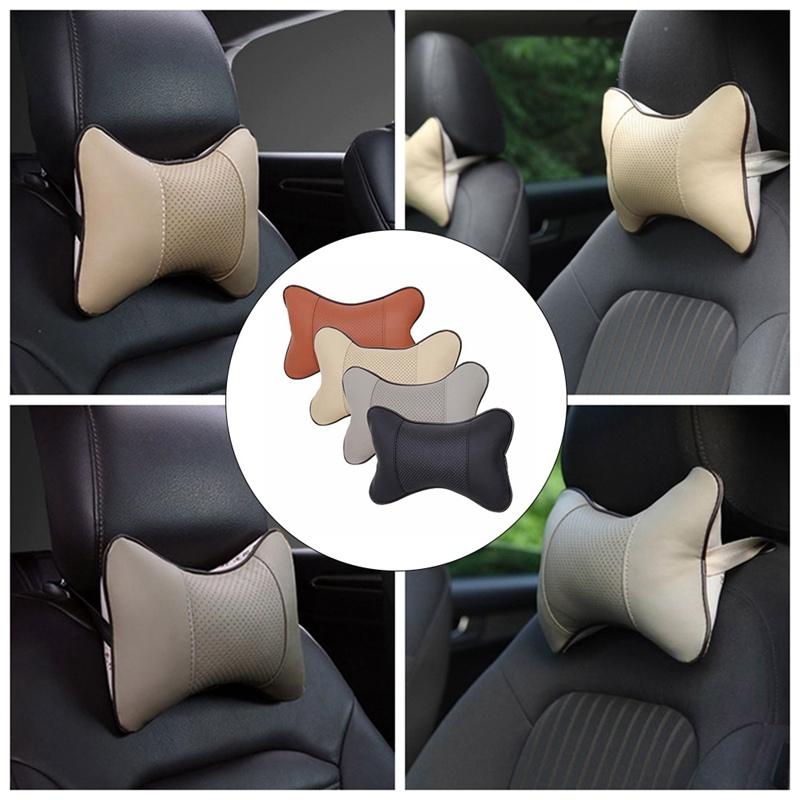 Auto Hals Kissen Auto Kopf Hals Rest Relief Kopfstütze Kissen PU Leder Auto Sitz Weiche Unterstützung Kissen Auto Kopfstütze Reise
