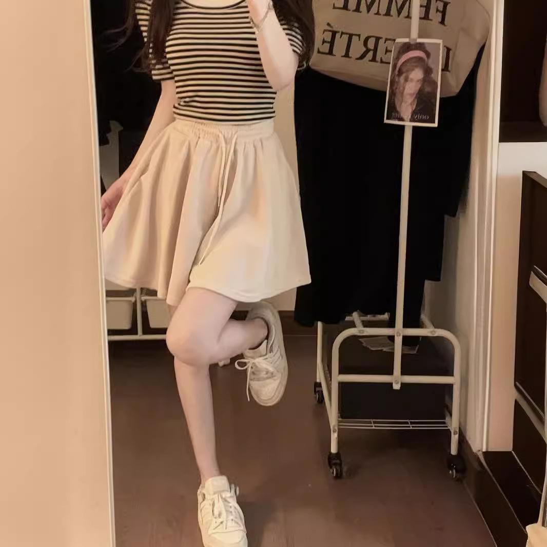 

Серые спортивные повседневные брюки в балетном стиле для женщин, новый стиль, свободные повседневные брюки с широкими штанинами, брюки с маленькой юбкой XL