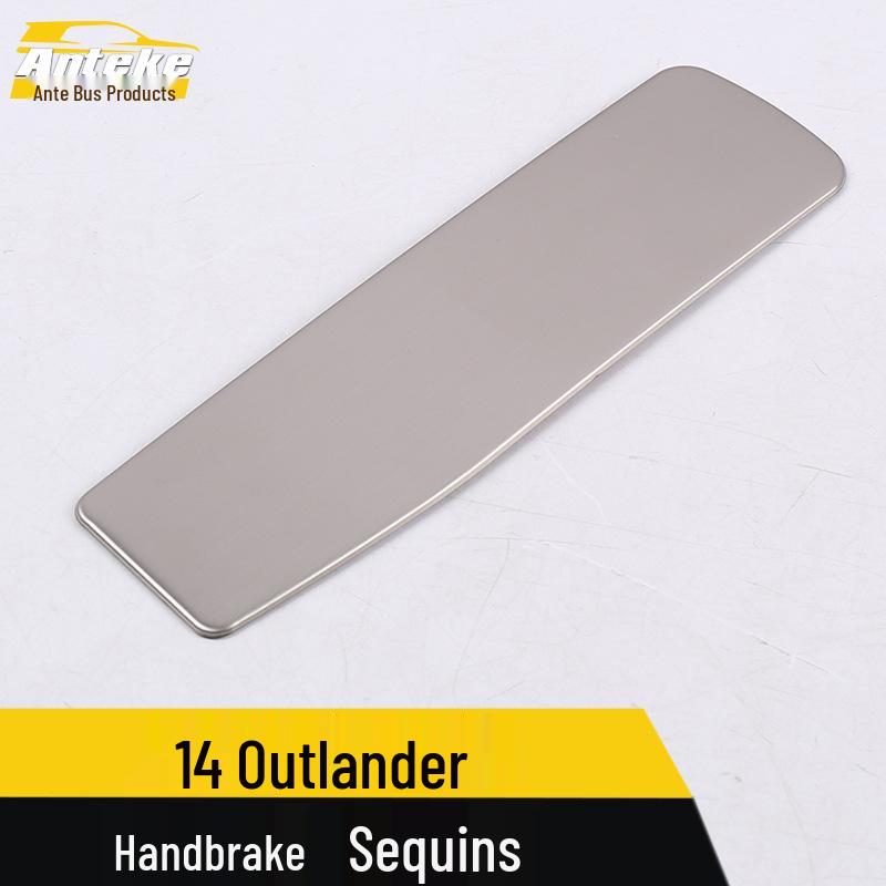 Fits 14 Outlander Models - Stainless Steel Center Console Handbrake and Shift Parking Decorative Frame Sticker