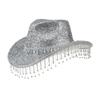 Heavy Diamond Cowboy Hats Tassels Crystal Hat for Disco House Cocktails Parties Vacation Sparkly Tassels for Comedian