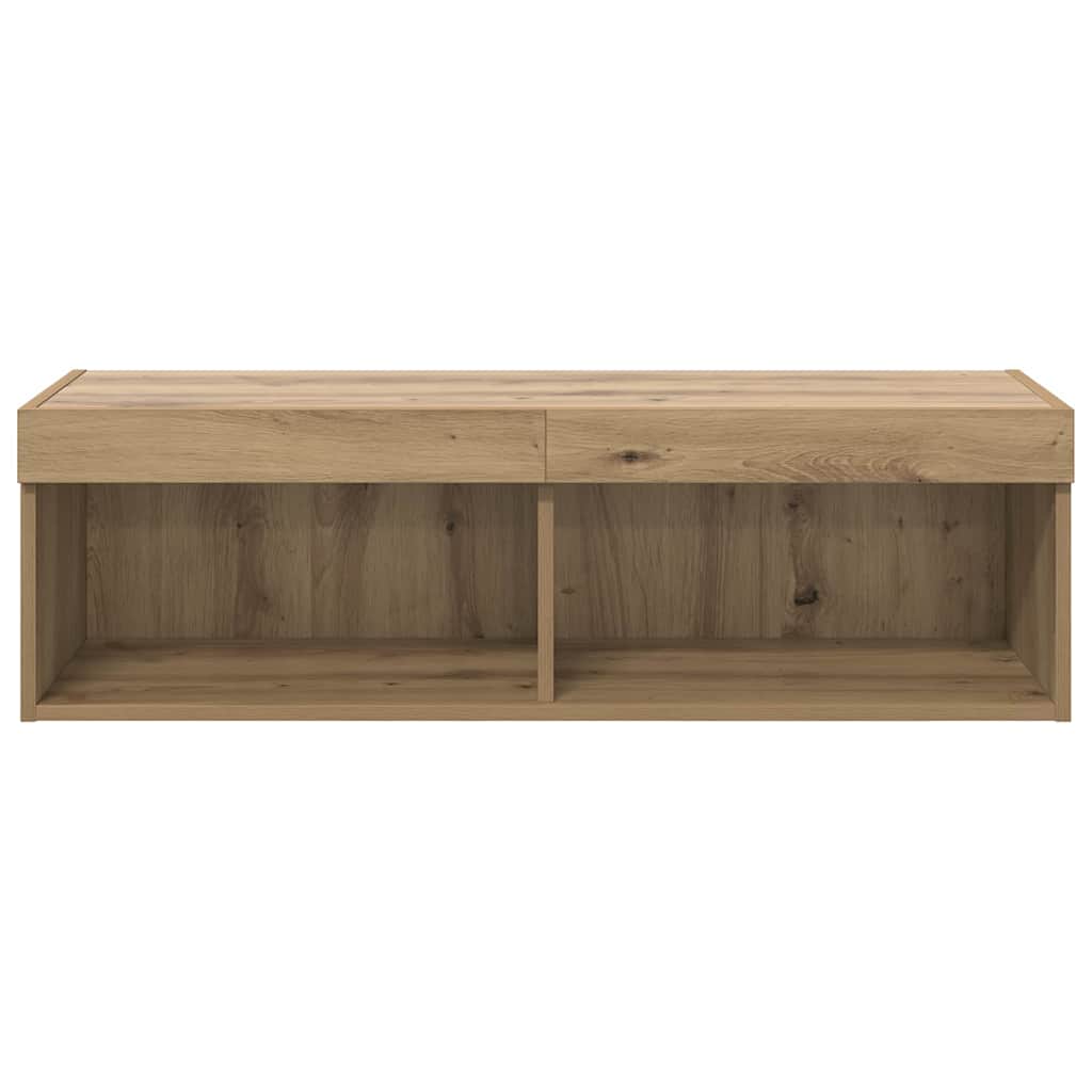 Wall Mounted TV Cabinet Artisan Oak 100 x 30 x 30 cm Particleboard